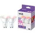 WiZ Connected WiZ Colors - LED-lyspære - form: PAR16 - klar finish - GU10 - 4.7 W (ekvivalent 50 W) - klasse F - kjølig hvitt / varmt hvitt lys - 2200-6500 K (en pakke 2)