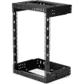 StarTech.com 15U 19 Wall Mount Network Rack, Adjustable Depth 12-20 2 Post Open Frame Server Room Rack for AV/Data/ IT Communication/Computer Equipment/Switch with Cage Nuts & Screws - 15U Adjustable