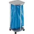 Hailo ProfiLine MSS XXXL, Frittstående søppel-pose holder, Grå, Innendørs, Aluminium, Metall, Plast, 120 l, 4 hjul