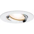 Paulmann 936.63, Innsunket spotlight, GU5.3, 1 ampuller, 35 W, 230 V, Kromfarget, Hvit