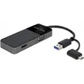 DeLOCK Adapter USB 3.0 to 4K HDMI + VGA - Adapterkabel - USB-type A, 24 pin USB-C hann til HD-15 (VGA), HDMI hunn - 12 cm - svart