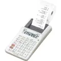 Casio HR-8RCE, skrivebord, utskrift, 12 siffer, 1 linjer, batteri, hvit