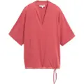 Tom Tailor Cupro V-neck Kortarmet T-skjorte