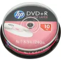 HP DRE00060, DVD+R, 120 mm, Kakeboks, 10 stykker, 8,5 GB