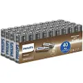 Philips Alkaline AA-batterier - 40-pakning