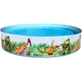 Bestway 55001, Innrammet basseng, 1612 l, Rund, 3 år, PVC, Vinyl, Flerfarget