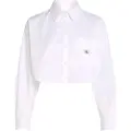 Calvin Klein J20j225078 Crop Skjorte Med Lange Ermer