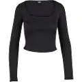 Urban Classics Glitter Square Neck Langarmet Topp