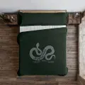 Play Fabrics Nordisk Dynetrekk Med Knapper Med Slytherin-verdier For 135/140 220x220 Cm