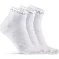 Craft CORE Dry Mid, Sokker, 3 par, White