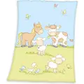 Herding Babybest Bondegårdsdyr Fleece tæppe - 75 x 100 cm