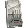 Bosch CYL-9 - Borsett - for glass, flis, keramisk, porselen - 5 deler - 6 mm, 7 mm, 8 mm, 10 mm, 5.5 mm - lengde: 90 mm, 70 mm, 80 mm