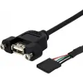 StarTech.com Panel Mount USB Cable USB A to Motherboard Header Cable