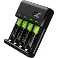 Green Cell VitalCharger Batterilader med 4x AAA Oppladbare Batterier