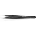 Knipex 92 21 01 ESD, Rustfritt stål, Sort, Spiss, Rett, 17 g, 11 mm