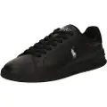 Ralph Lauren for man. 809965072002 Heritage Court II Leather Sneakers black (46), Flat, Laces, Casual