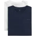 Gant for man. 900012008 Set of 2 white, navy crew neck t-shirts (XXL), Casual, Cotton, Short sleeve