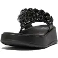 FitFlop F-mode Jewel-deluxe Leather Flatform Toe-thongs Flip-flops
