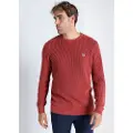 LOIS Jeans for man. 176493358 Burgundy box neck knitted jumper (M), Casual, Maroon, Cotton, Long sleeve