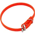 Heim Biothane naglet halsbånd, knall oransje - 32 - 39 cm halsomkrets, 13 mm bred