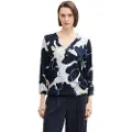 Tom Tailor V-neck Crincle 3/4 Erme Bluse