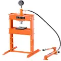 Vevor hydraulisk verkstedpresse, 10 T H-ramme verkstedpresse med pressplate og H-formet base, stabil garasjegulvjusterbar hydraulisk presse med overtrykksventil, egnet for bøying, retting og stempling