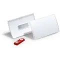 Durable CLICK FOLD - Navneskilt - for 54 x 90 mm - magnet - gjennomsiktig (en pakke 10)