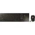 Cherry DW 9100 SLIM - Tastatur- og mussett - trådløs - 2.4 GHz, Bluetooth 4.2 - QWERTY - USA med eurosymbol - tastsvitsj: CHERRY SX - svart/bronse