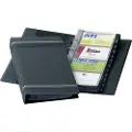 Durable VISIFIX - Visittkortbok - 12 deler - fortrykt: A-Z - for 57 x 90 mm - kapasitet: 200 kort - med fliker - koksgrå