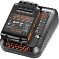 Black & Decker - Batterilader + batteri - Li-Ion - 2 Ah - 1 x batterier lader - 2 A - for BLACK+DECKER BCD003, BCD900, BCG720, BDCCS18, BDCDC18, BDCDS18, BDCJS18, BDCR18, BDCROS18