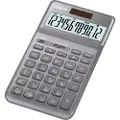 Casio JW-200SC - Skrivebordskalkulator - 12 sifre - solpanel, batteri - grå