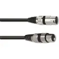Omnitronic 30220400 XLR Forbindelsesledning [1x XLR-stik 3-polet - 1x XLR-bøsning 3-polet] 0.50 m Sort