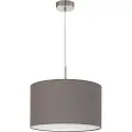 Eglo Pasteri, Fleksibel montering, Brun, Nickel, Brun, Nickel, Stoff, Stål, Rund, IP20