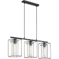 Eglo Loncino - Taklampe - 3 innganger - E27 - svart, transparent svart