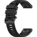 24hShop Armbånd i silikon til Garmin Fenix ​​​​6X - 26mm - Svart