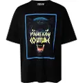 Versace Jeans Couture for man. 78GAHS02-CJ00S Black printed T-shirt (L), Casual, Cotton, Short sleeve