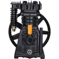 Vevor luftkompressorpumpehode, 3 hk 5,8 CFM ved 90 PSI, tosylindret oljesmurt stempelpumpehode for luftkompressor, en-trinns aluminiumsluftkompressorpumpeutskiftning med maks. 116 PSI trykk