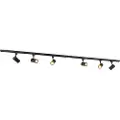 QAZQA Moderne skinnesystem med 6 sorte spotlights 1-fase 200 cm - Iconic Jeana
