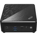 MSI Cubi N ADL S 225BEU - Barebone - mini-PC 1 x N-series N100 / inntil 3.4 GHz - RAM 0 GB - UHD Graphics - Gigabit Ethernet - svart