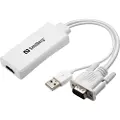 Sandberg Converter VGA+Audio til HDMI hvid