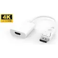 Microconnect - Video adapter - DisplayPort hann til HDMI hunn - hvit - 4K-støtte, aktiv