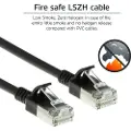 ACT Black 2 meter LSZH U/FTP CAT6A datacenter slimline patch cable snagless with RJ45 connectors (DC7902)
