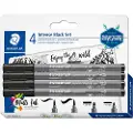 Staedtler pigmentbørstepenn 371, Sort, 1 stk