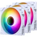 Phanteks M25G2-140 - Kabinettvifte - revers - 140 mm - hvit (en pakke 3)