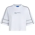 Karl Lagerfeld Relaxed Cropped Piping Kortarmet T-skjorte