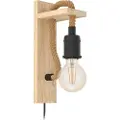 Eglo 43197, Overflatebehandlet, 1 ampuller, E27, IP20, Sort, Brun