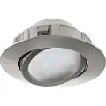 Eglo Pineda, Innsunket spotlight, Ikke-utskiftbare pærer, LED, 6 W, 3000 K, Nickel