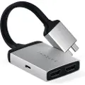 Satechi ST-TCDHAS - Video adapter - HDMI hunn til 24 pin USB-C hann - 16 cm - sølv - 4K-støtte