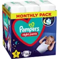 Pampers nattbleier-bukser, størrelse 4, 100 bleier, 9 kg-15 kg