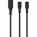 Sinox 8-tals splitter kabel. 0,5m. Sort